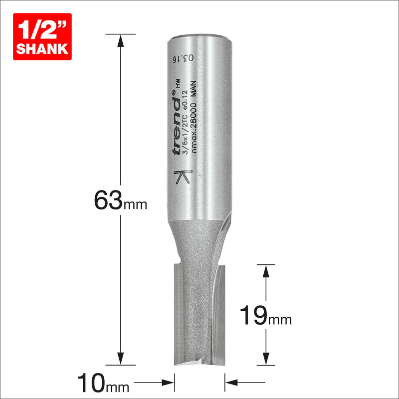 Trend Two Flute Cutter 10mm Diameter