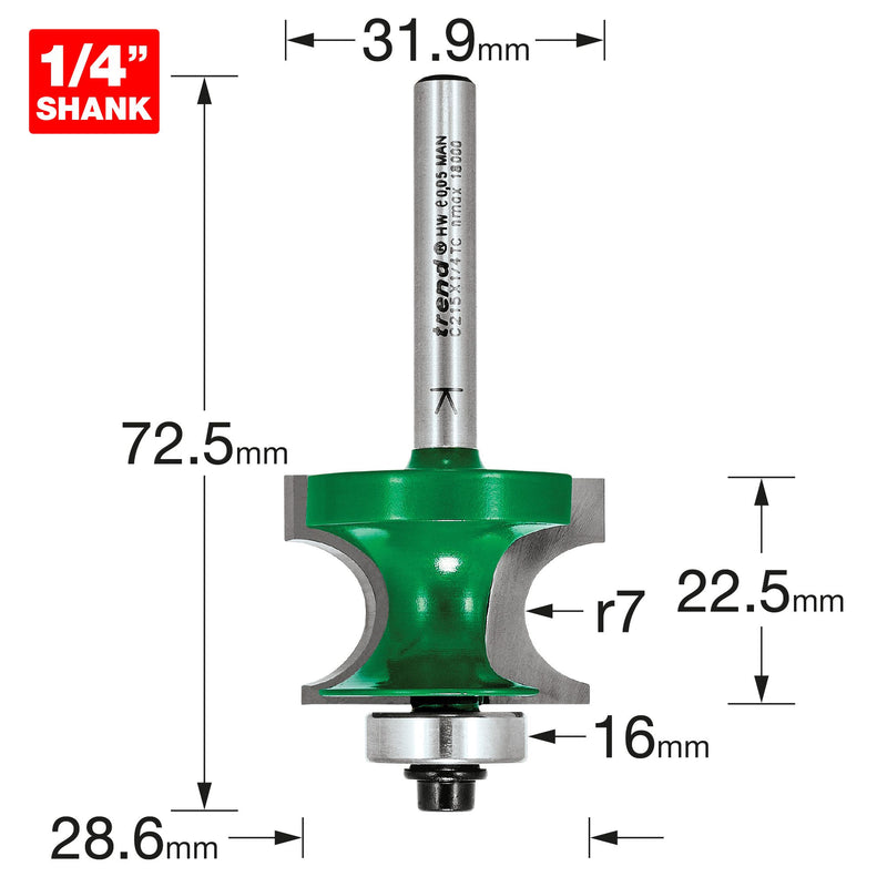Trend C215X1/4TC Bearing Guided Corner Bead