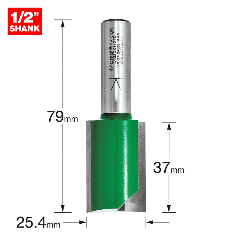 C033CX1/2TC - Two Flute Cutter 25.4mm diameter