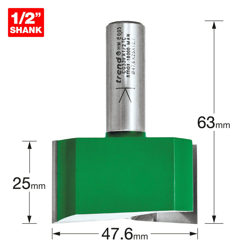 Trend C033VX1/2TC Two Flute Cutter 47.6mm