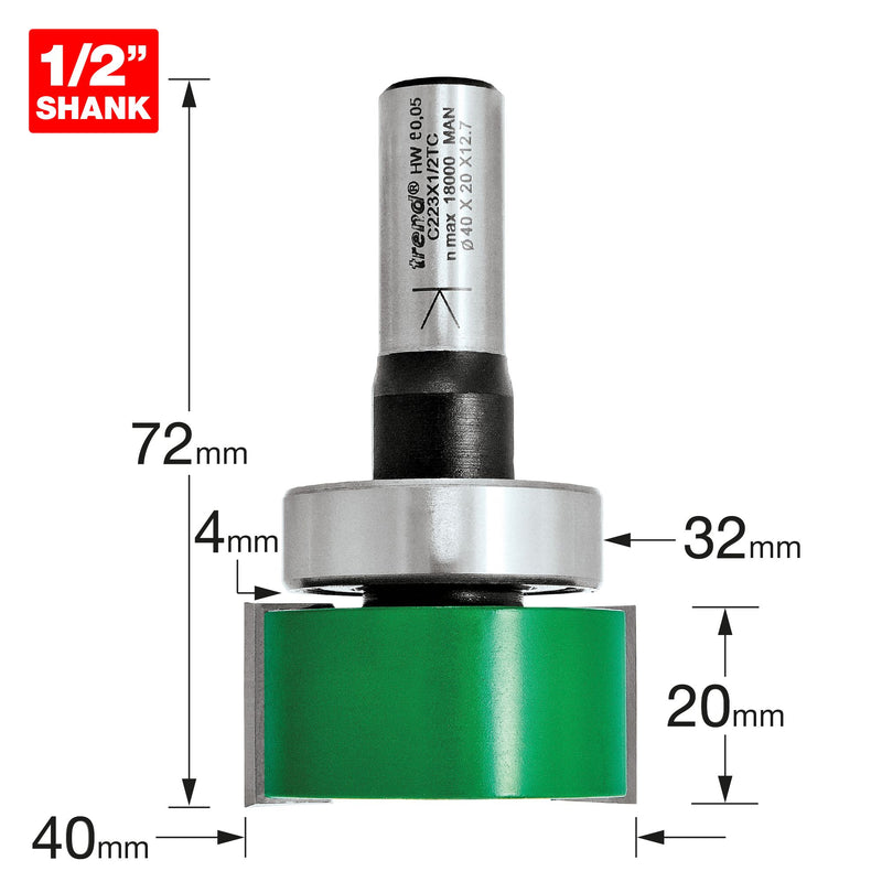C223X1/2TC - Intumescent cutter set 20mm x 40mm