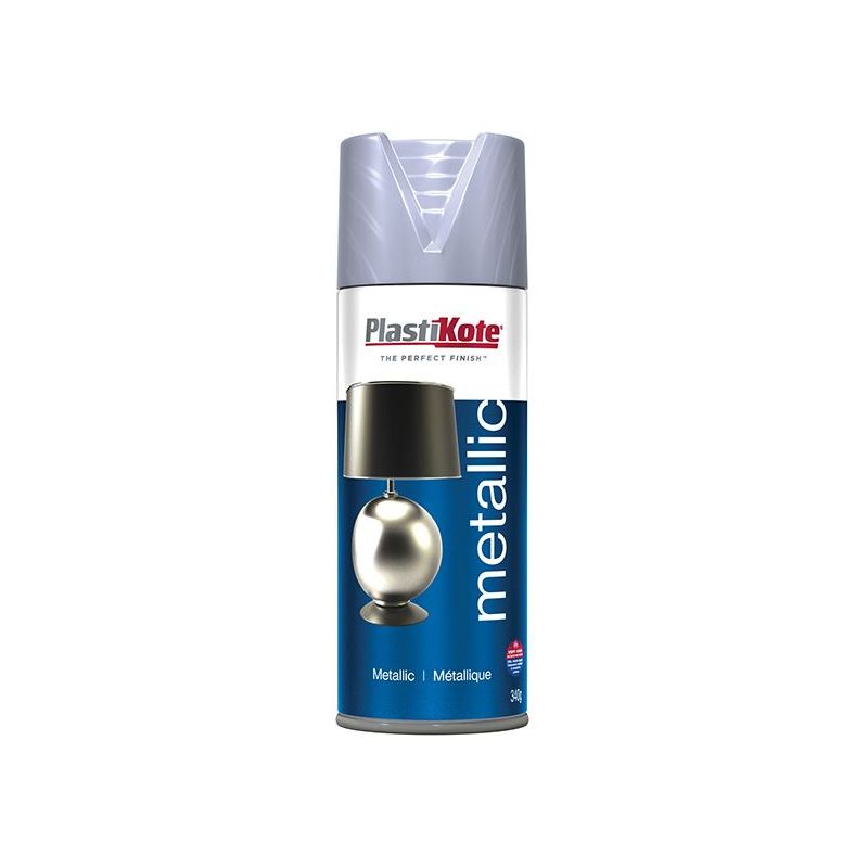 Plastikote Metallic Spray Pewter 400ml PlastiKote - RockBottom Nothampton
