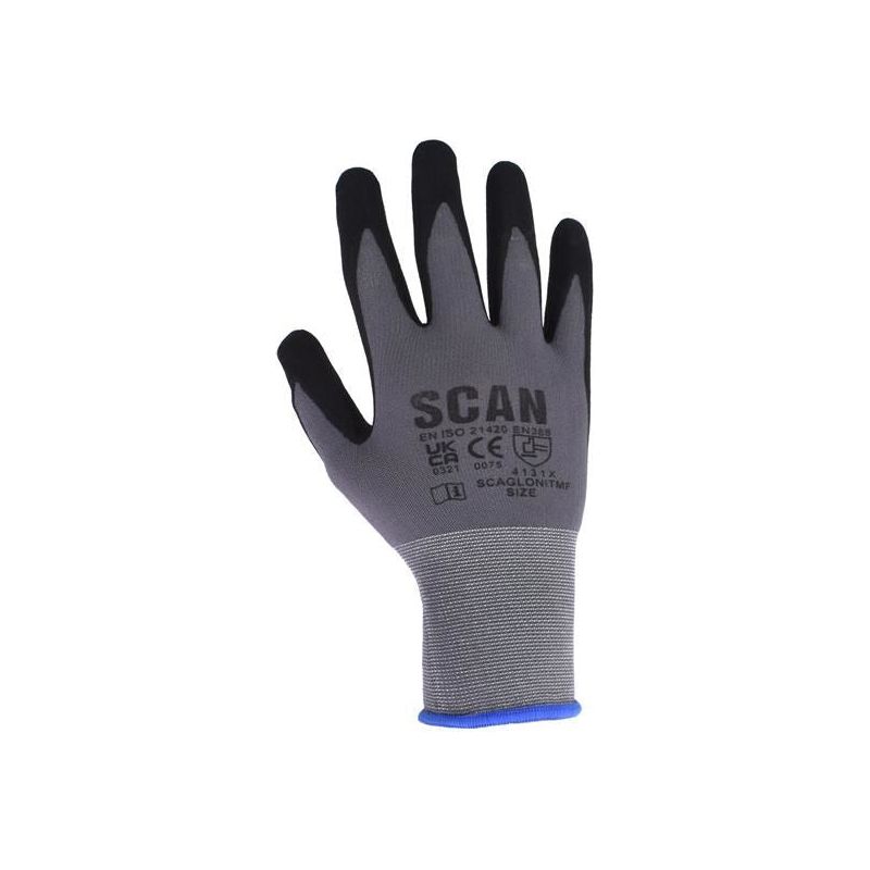 Scan Breathable Microfoam Nitrile Gloves - M (Size 8) Scan - RockBottom Nothampton