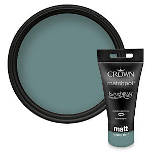 Crown Walls & Ceilings Matt Emulsion Tester Pot 40ml - Botany Bay