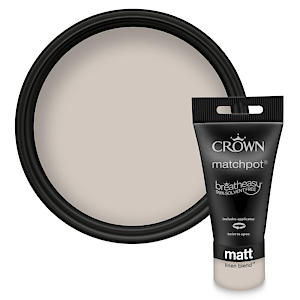 Crown Walls & Ceilings Matt Emulsion Tester Pot 40ml - Linen Blend