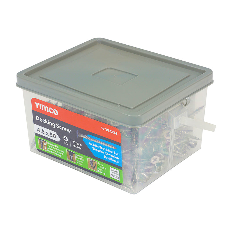TIMCO Decking Screws Countersunk A2 Stainless Steel