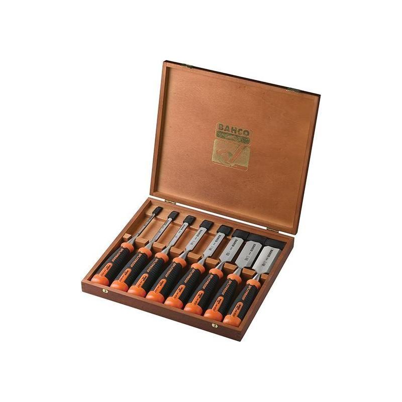 Bahco 434-S8 Bevel Edge Chisel Set, 8 Piece Bahco - RockBottom Northampton