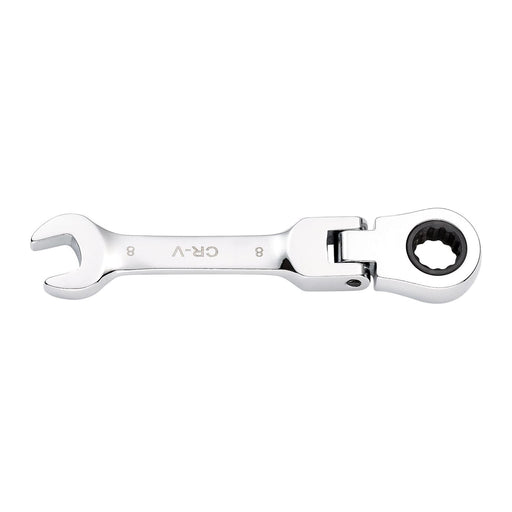 Draper HI-TORQ Metric Stubby Flexible Head Ratchet Combination Spanner, 8mm Draper - Town Tools