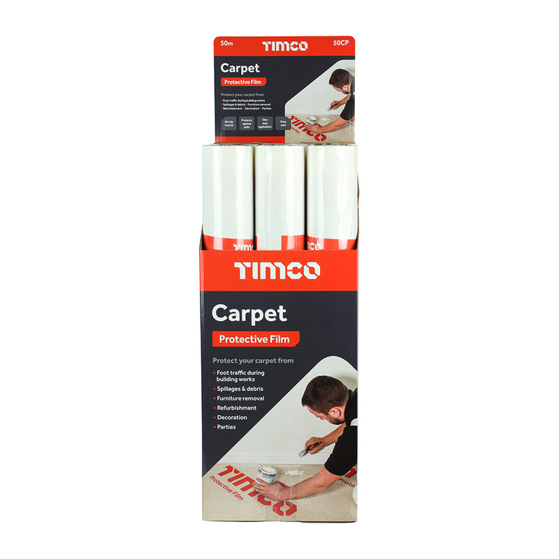 TIMCO Protective Film For Carpet - 100m x 0.6m