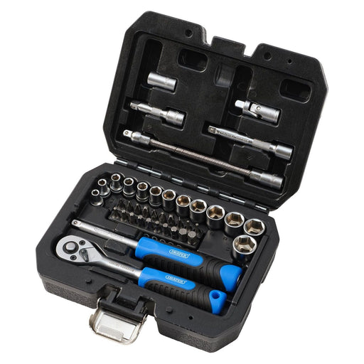Draper Draper HI-TORQ Metric Socket and Bit Set, 1/4" Sq. Dr. (40 Piece) Draper - Town Tools