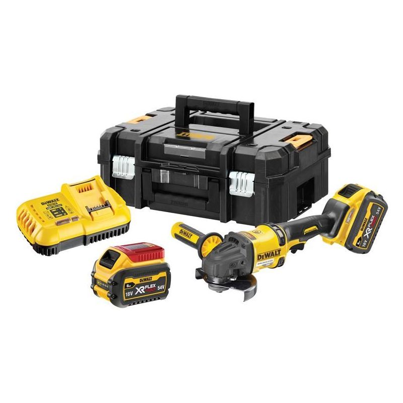Dewalt Power Tools DCG418T2 XR FlexVolt Grinder 125mm 54V 2 x 2.0Ah Li-ion DeWALT Power Tools - RockBottom Northampton