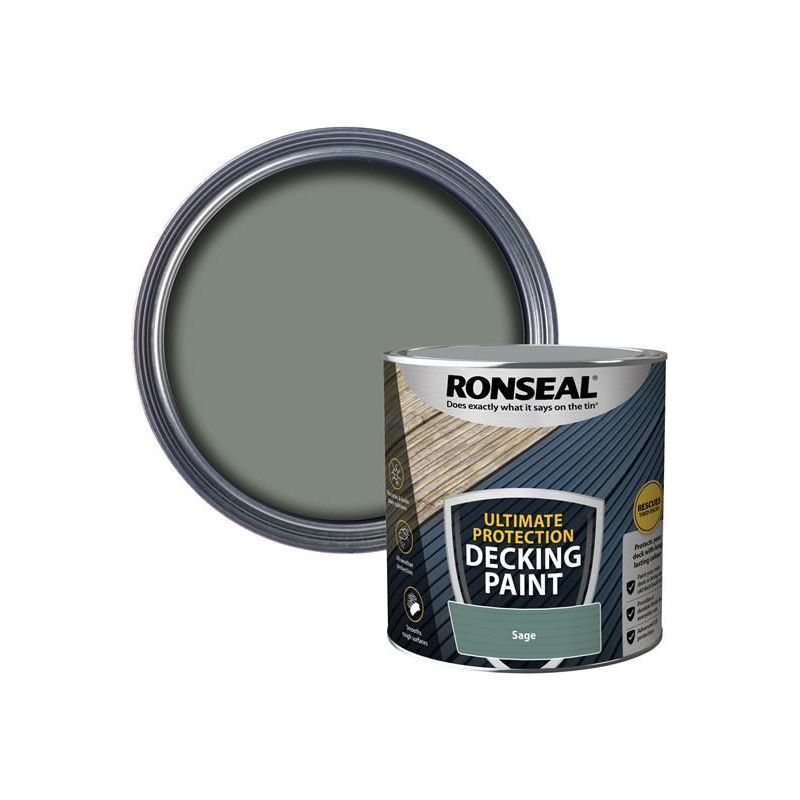 Ronseal Ultimate Protection Decking Paint Sage 2.5 litre Ronseal - RockBottom Nothampton