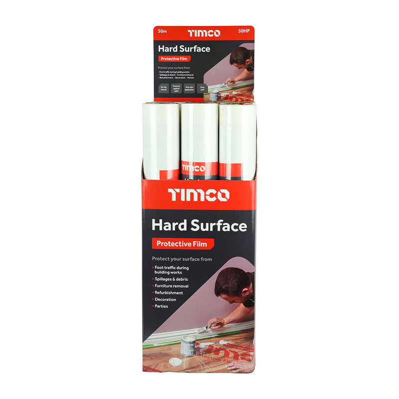 TIMCO Protective Film For Hard Surfaces - 25m x 0.6m