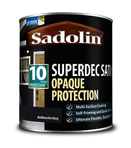 Sadolin Superdec Opaque Wood Finish Anthracite Grey 1L