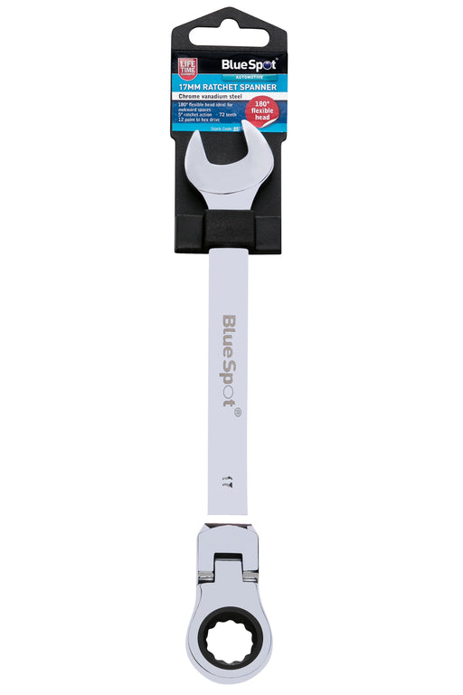 Blue Spot Tools Ratchet Spanner Flexible Head (180°)