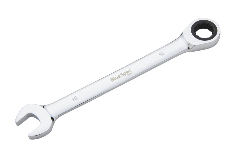 Blue Spot Tools Chrome Vanadium Ratchet Spanner Fixed Head