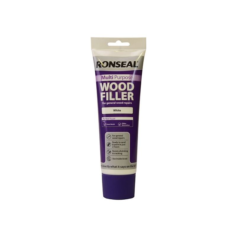 Ronseal Multipurpose Wood Filler Tube White 325g Ronseal - RockBottom Nothampton