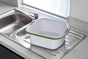 Addis Anniversary 9.5L Washing Up Bowl White and Grey