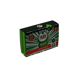 Fairy Max Power Sponge Scourer Twin Pack