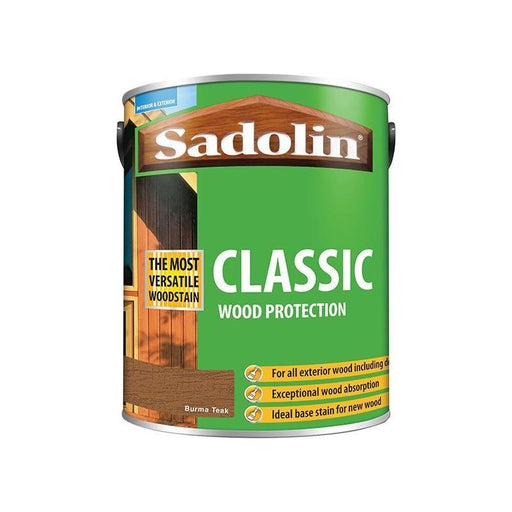 Sadolin Classic Wood Protection Burma Teak 5 litre Sadolin - RockBottom Nothampton