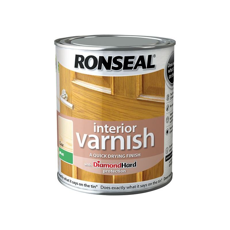 Ronseal Interior Varnish Quick Dry Matt Clear 750ml Ronseal - RockBottom Nothampton