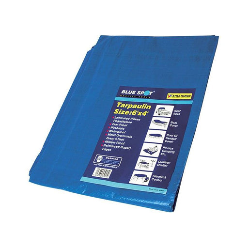 Bluespot Tools Blue Tarpaulin 1.8 x 1.2m (6 x 4ft) BlueSpot Tools - RockBottom Northampton
