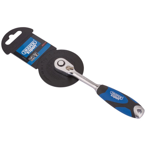 Draper 60 Tooth Micro Head Reversible Soft Grip Ratchet, 1/4" Sq. Dr. 26514 Draper - Town Tools 