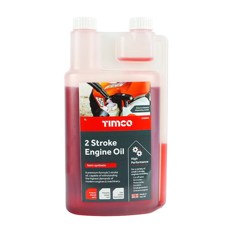 TIMCO 2 Stroke Engine Oil, Premium Mixing Oil in Metered Measured Dosage Bottle