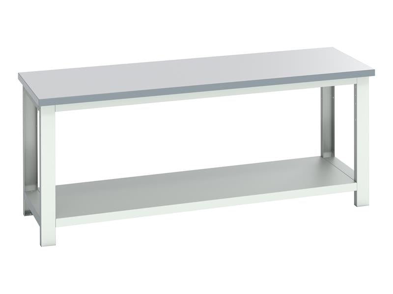 Bott Cubio Bench with Shelf, Laminate Top 2000 x 750mm