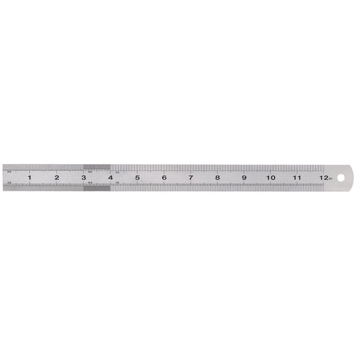 Draper Stainless Steel Rule, 300mm, 12" 22671 Draper - Town Tools 