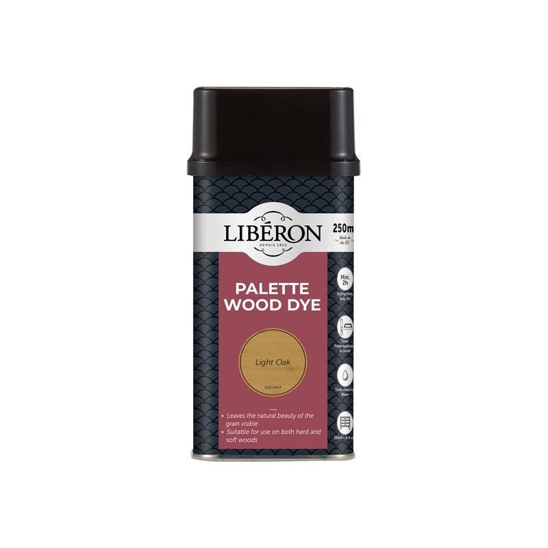 Liberon Palette Wood Dye Light Oak 250ml Liberon - RockBottom Northampton