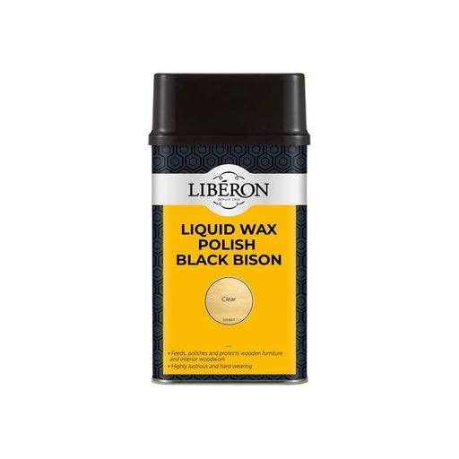 Liberon Liquid Wax Polish Black Bison Clear 500ml Liberon - RockBottom Northampton