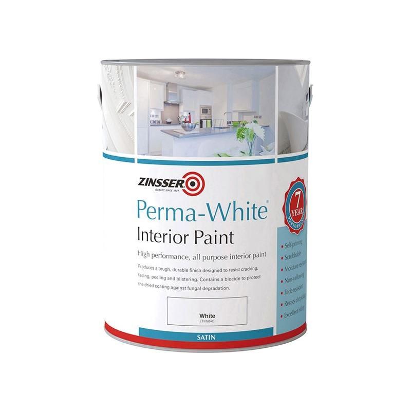 Zinsser Perma-White® Interior Paint Satin 2.5 litre Zinsser - RockBottom Northampton