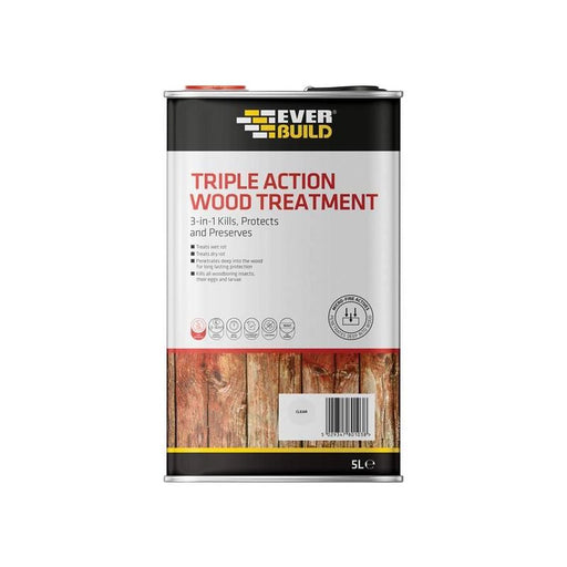 Everbuild Sika Triple Action Wood Treatment 1 litre Everbuild Sika - RockBottom Northamptin