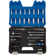 Draper MM/AF Combined Socket Set, 1/4" Sq. Dr. (75 Piece) 16448 Draper - Town Tools 