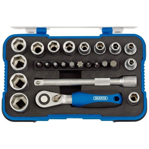 Draper Metric Socket Set, 1/4" Sq. Dr. (25 Piece) 16354 Draper - Town Tools 