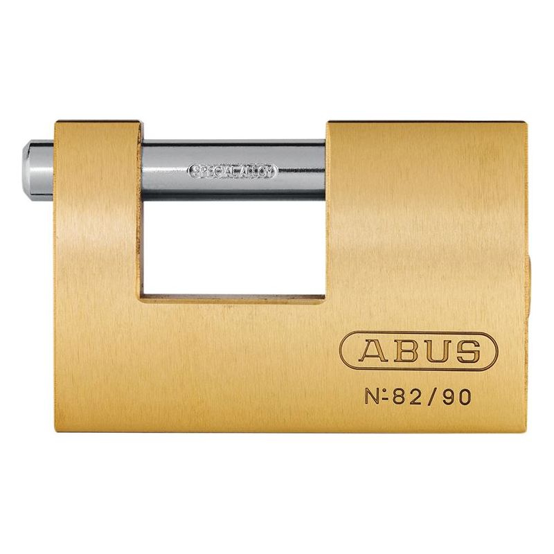 Abus Mechanical 82/90mm Monoblock Brass Shutter Padlock Keyed Alike 8523 ABUS Mechanical - RockBottom Northampton 