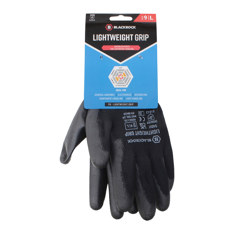 Blackrock Lightweight PU Gripper Gloves Pair (carded) - size 9/L