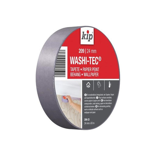 Kip® 209 Premium Low Tack WASHI-TEC® Masking Tape 24mm x 50m KIP® - RockBottom Northampton