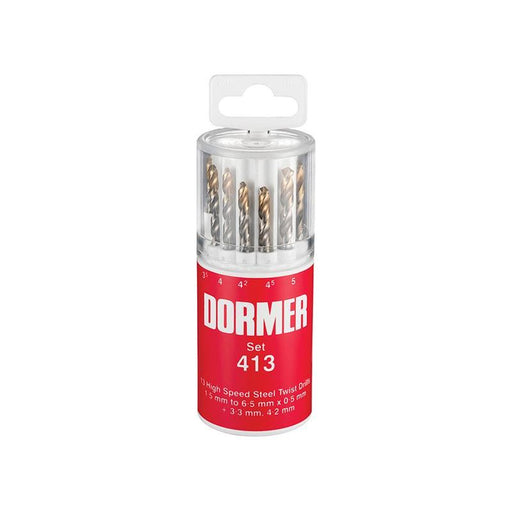 Dormer A094 No.413 HSS TiN Coated Drill Set of 13 1.5- 6.50mm x 0.5mm Dormer - RockBottom Northampton