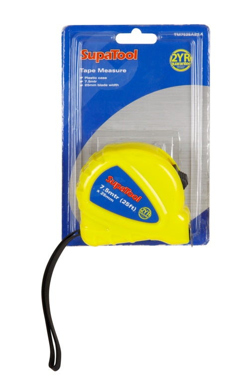 SupaTool Plastic Tape Measure 7.5m x 25mm