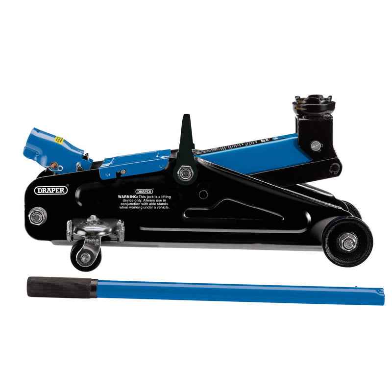 Draper 54635 Trolley Jack with Carry Case, 2 Tonne