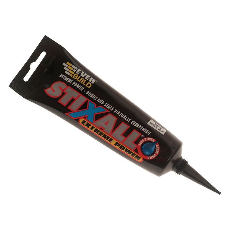 Everbuild Sika Stixall Extreme Power Easi Squeeze Crystal Clear 80ml Everbuild Sika - RockBottom Northamptin