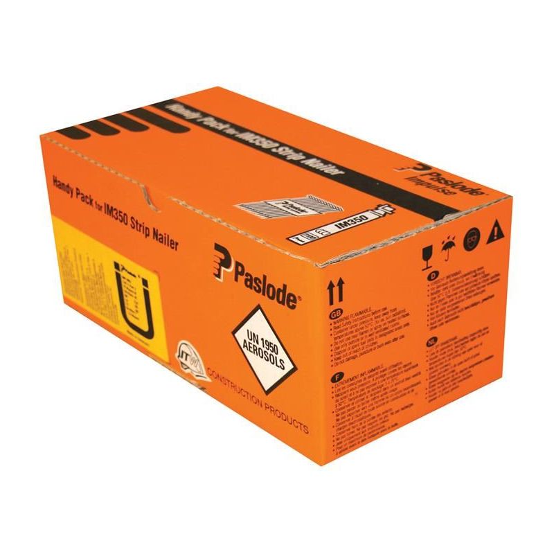 Paslode 2.8 x 63mm 350 Ring Nails Stainless Steel Finish Box of 1100 + 1 Fuel Cell Paslode - RockBottom Nothampton