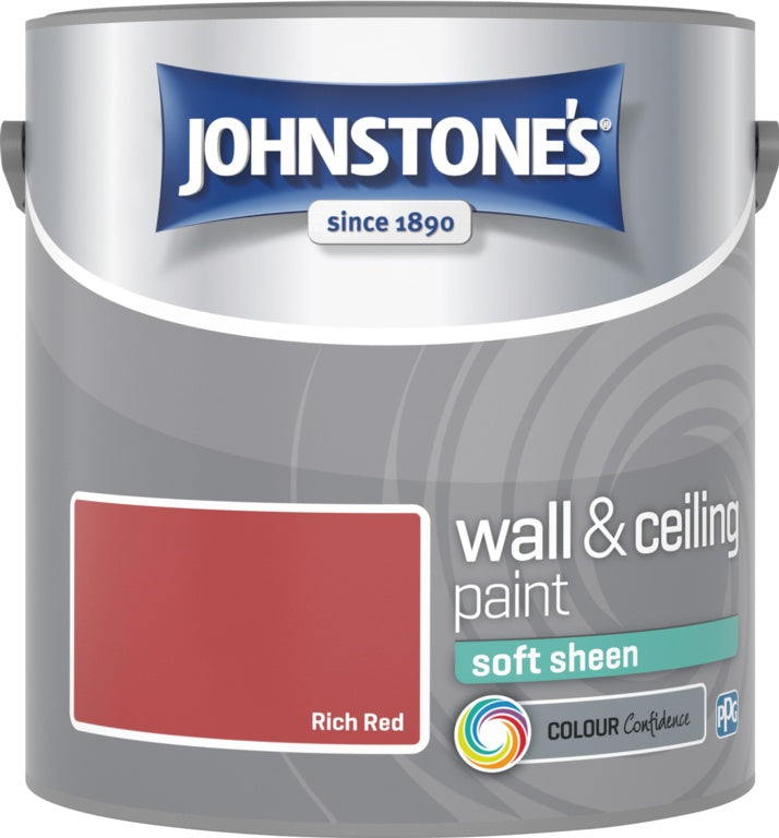 Johnstone's Wall & Ceiling Soft Sheen 2.5L Rich Red