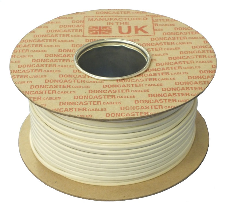 Doncaster Cable 2 Core Flat Flex - White 100m x 0.5mm