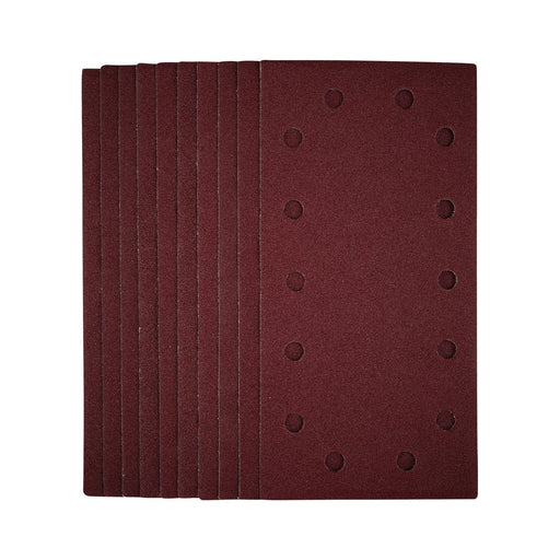 Draper 1/2 Sanding Sheets with Hook and Loop, 115 x 230mm, 80 Grit (Pack of 10) Draper - Town Tools 