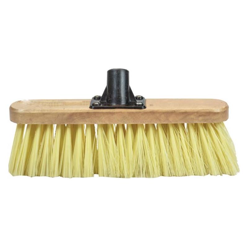 Faithfull Soft Cream PVC Bristle Broom Head 300mm (12in) Threaded Socket Faithfull - RockBottom Northampton