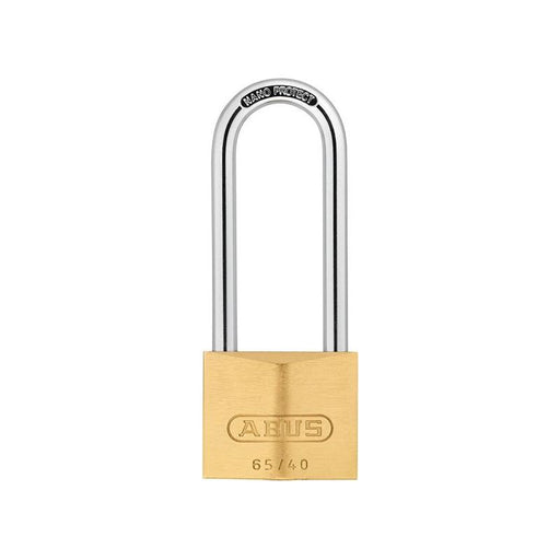 Abus Mechanical 65/40mm Brass Padlock 63mm Long Shackle Keyed Alike 6404 ABUS Mechanical - RockBottom Northampton 
