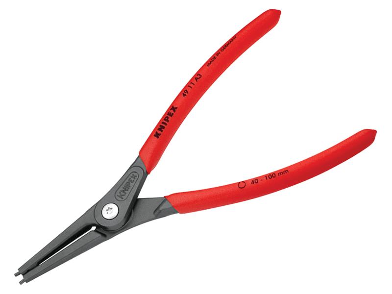 KNIPEX 49 11 A3 Precision Circlip Pliers External Straight 40-100mm
